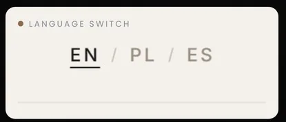 Elsa Koltys — EN / PL / ES language switch